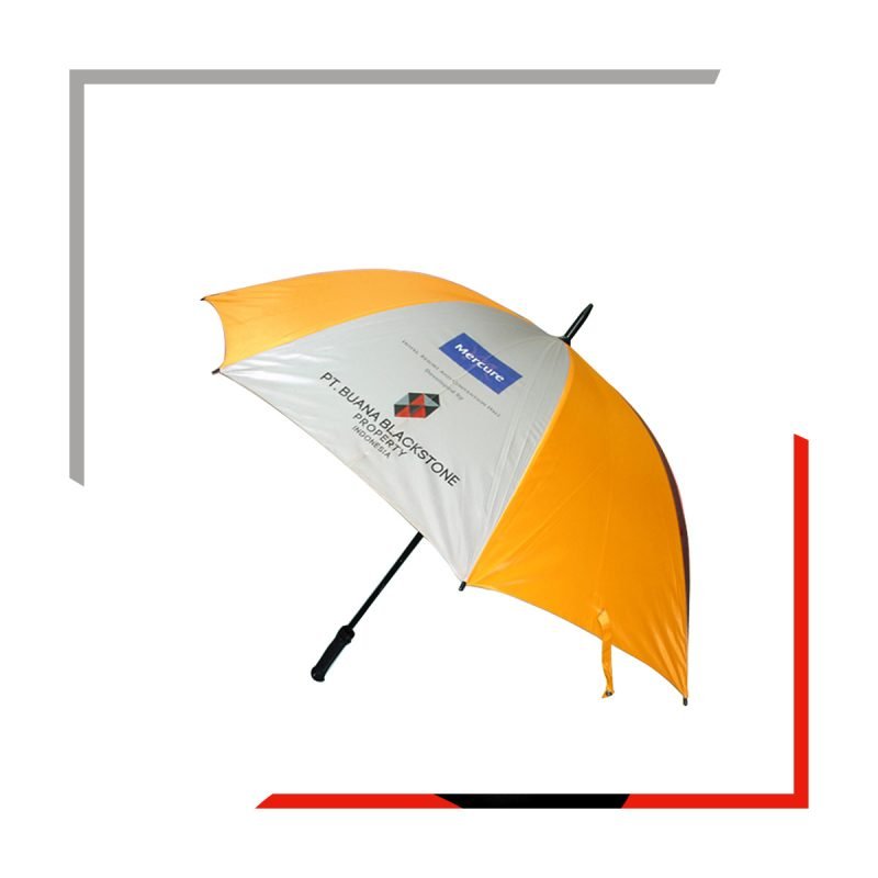 Payung Standard Kombinasi 2 Warna Gagang Kayu - Image 2