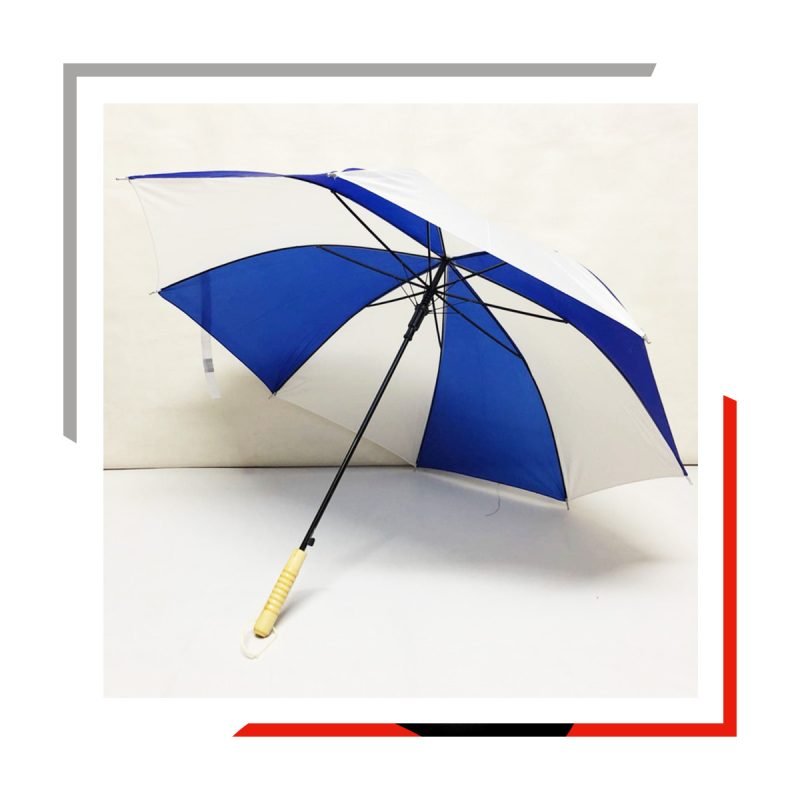 Payung Standard Kombinasi 2 Warna Gagang Kayu - Image 4